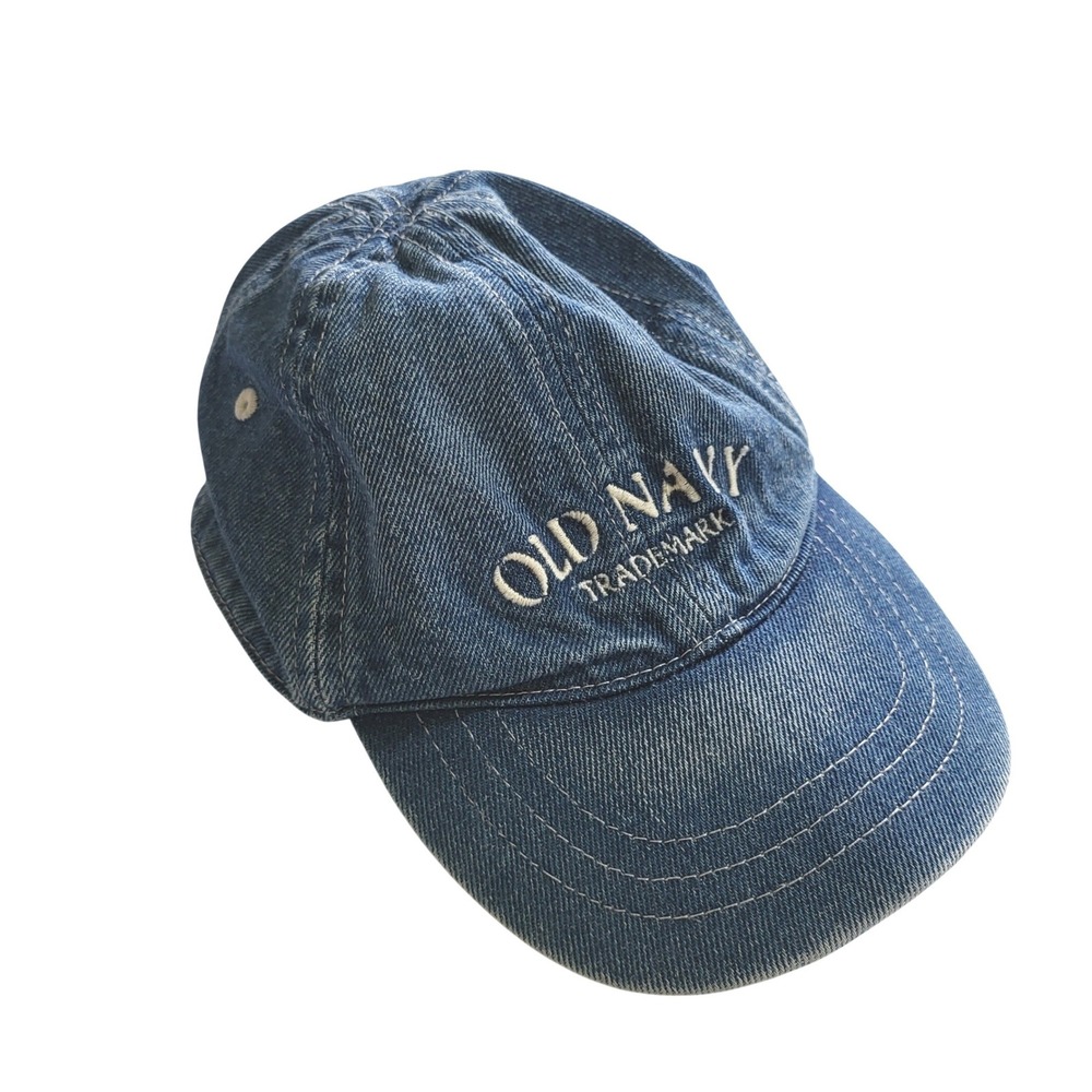 Old Navy Baby 6-12 Months Baseball Cap Hat Blue Denim Embroidered Logo S